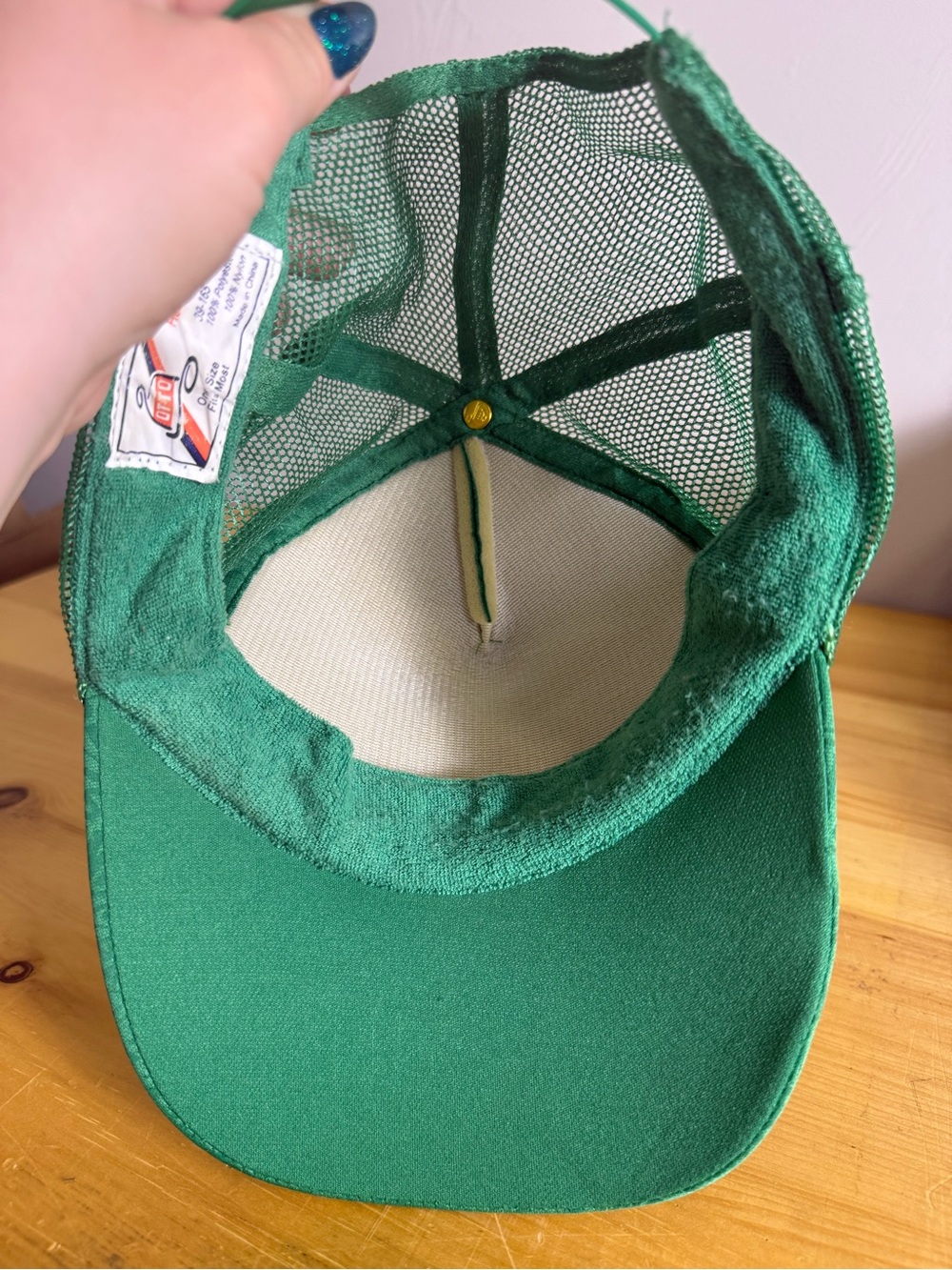 Vintage Y2K Vans Off the Wall Green White Foam Snapback‎ Hat Streetwear OSFA - Picture 4 of 5